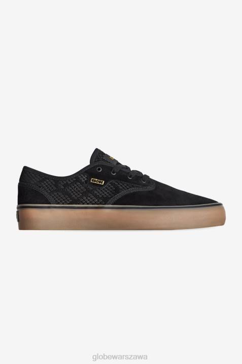 pstrokaty II Globe Brand N8J435 czarny wąż buty