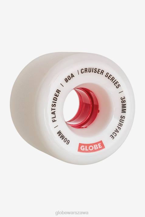 Koło typu cruiser flatsider 60mm Globe Brand N8J4256 biało - czerwony deskorolki