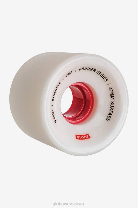 stożkowe koło typu cruiser 62mm Globe Brand N8J4253 biały/czerwony/62 deskorolki