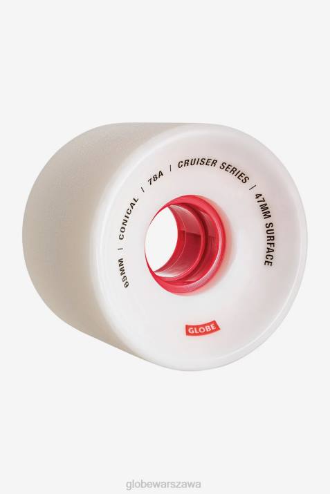 stożkowe koło typu cruiser 65mm Globe Brand N8J4254 biały/czerwony/65 deskorolki