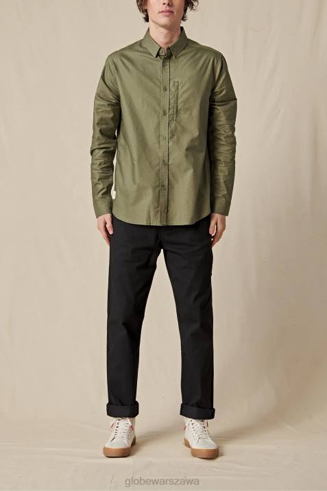 Podstawowa koszula l/s Globe Brand N8J4318 Oliwa odzież