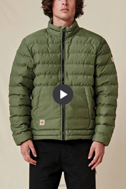 doskonała kurtka puchowa Globe Brand N8J4336 Oliwa odzież