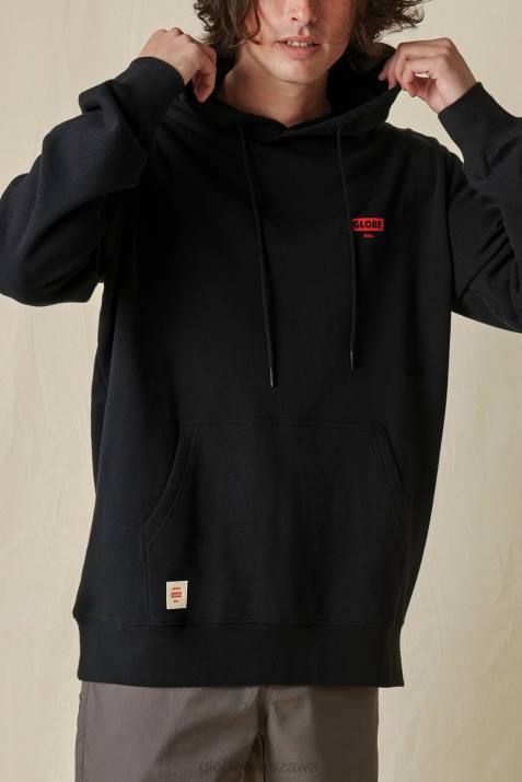 bluza z kapturem Living Low Speed Globe Brand N8J4324 czarny odzież