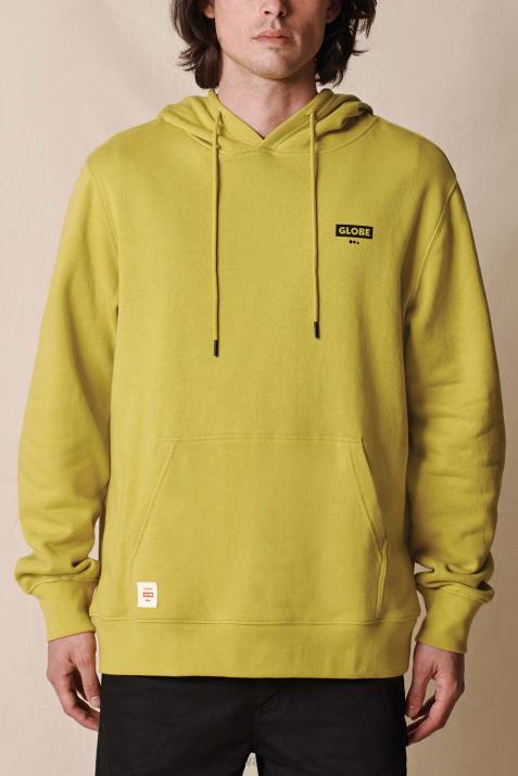 bluza z kapturem Living Low Speed Globe Brand N8J4330 wapno kwaśne odzież