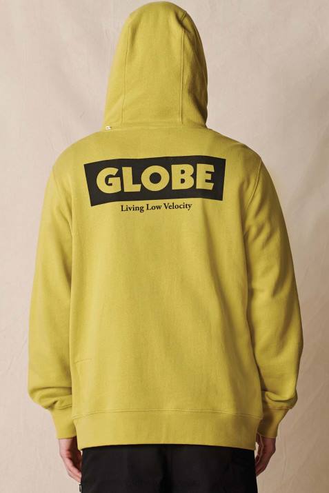 bluza z kapturem Living Low Speed Globe Brand N8J4330 wapno kwaśne odzież