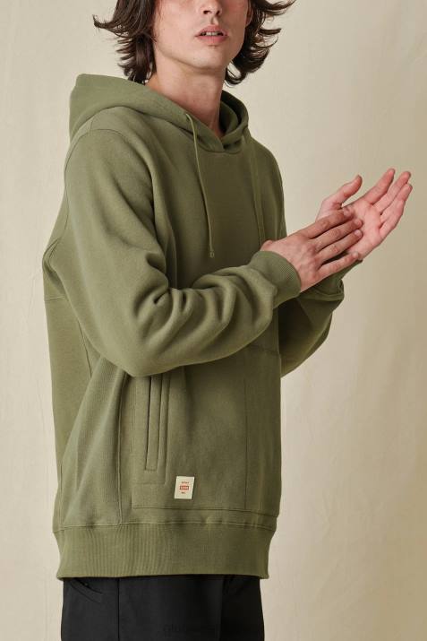 solidna bluza z kapturem Globe Brand N8J4322 Oliwa odzież