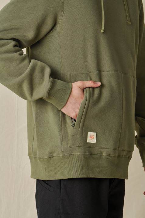 solidna bluza z kapturem Globe Brand N8J4322 Oliwa odzież