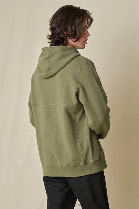 solidna bluza z kapturem Globe Brand N8J4322 Oliwa odzież